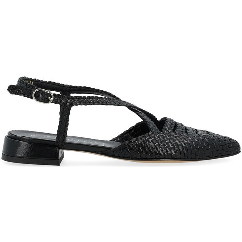 Schuhe Damen Sandalen / Sandaletten Pon´s Quintana Sandale  Sonia aus schwarzem gewebtem Leder Other