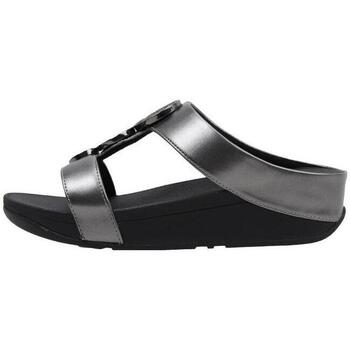 Schuhe Damen Sandalen / Sandaletten FitFlop HALO BEAD- CIRCLE METALLIC H- BAR Grau