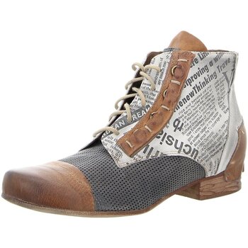 Schuhe Damen Low Boots Charme Stiefeletten TEXAS+FISYER FORATO(GOLD+AVIO+AVORIO) Braun