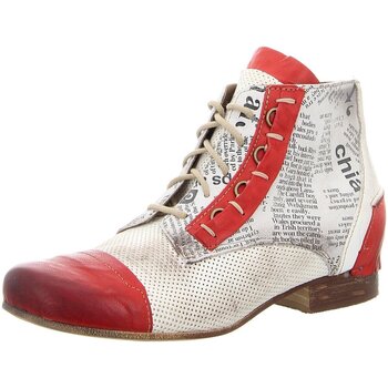 Schuhe Damen Low Boots Charme Stiefeletten OYSTER+FISYER FORAT(ROSSO+AVORIO) Rot