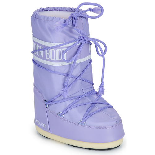 Schuhe Kinder Schneestiefel Moon Boot MB ICON NYLON Lila