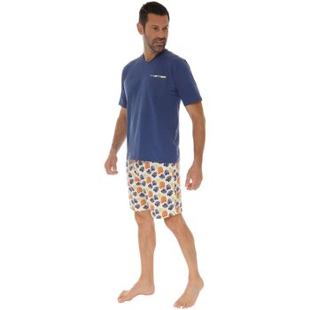 Kleidung Herren Pyjamas/ Nachthemden Christian Cane HELIODORE Blau