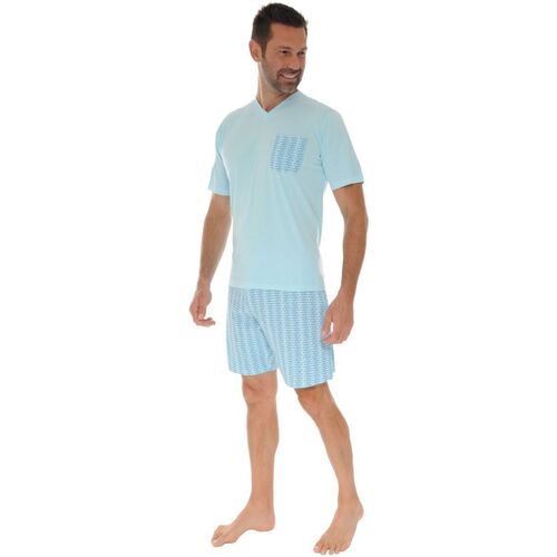 Kleidung Herren Pyjamas/ Nachthemden Christian Cane HEMELIEN Blau