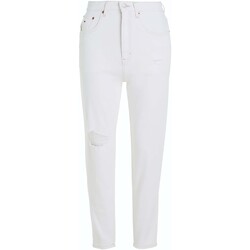 Kleidung Damen Mom Jeans Tommy Jeans Mom Jean Uh Tpr Bh51 Weiss