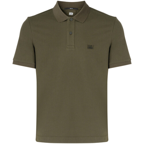 Kleidung T-Shirts & Poloshirts C.p. Company Polo  aus grünem Stretch-Stoff Grün