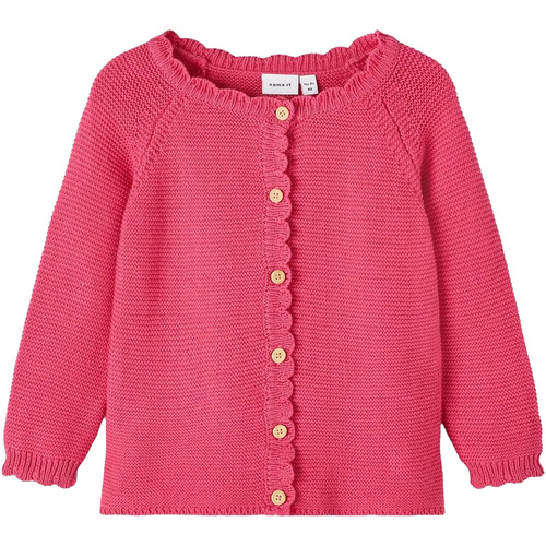 Kleidung Mädchen Sweatshirts Name it Nmfkisille Ls Knit Card Rosa
