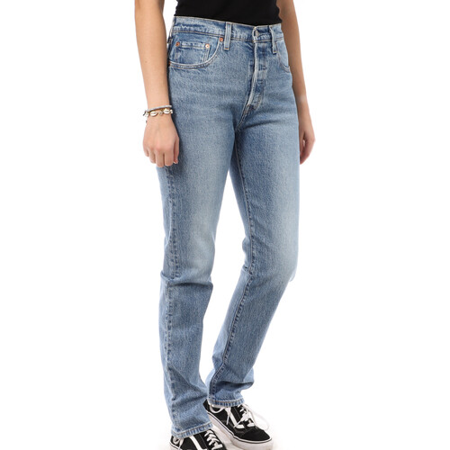 Kleidung Damen Slim Fit Jeans Levi's 12501-0415 Blau