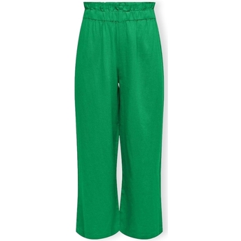 Only Solvi-Caro Linen Trousers - Green Bee Grün