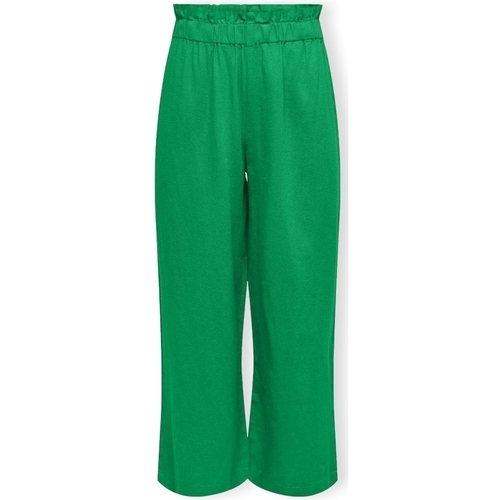 Kleidung Damen Hosen Only Solvi-Caro Linen Trousers - Green Bee Grün