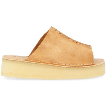 Schuhe Damen Sandalen / Sandaletten Clarks Clarks Original Wedge Slide Sandale aus lederfarbenem Other