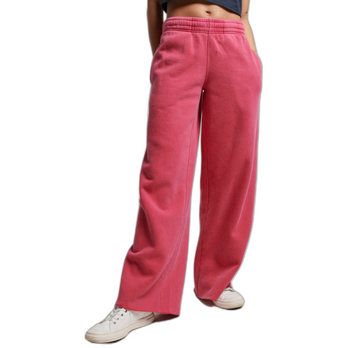 Kleidung Damen Jogginghosen Superdry Jogging droit délavé femme Rosa