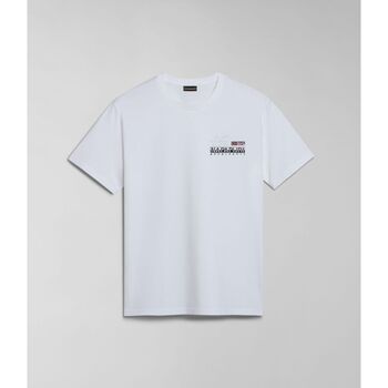 Kleidung Herren T-Shirts & Poloshirts Napapijri S-COLVILLE NP0A4HS5-002 BRIGHT WHITE Weiss