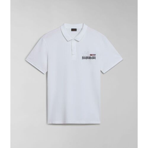 Kleidung Herren T-Shirts & Poloshirts Napapijri E-COLVILLE NP0A4HPX-002 BRIGHT WHITE Weiss