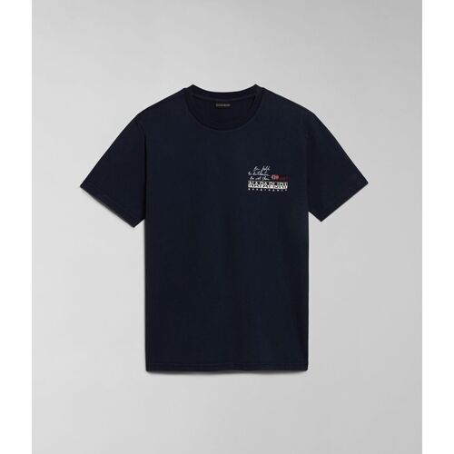 Kleidung Herren T-Shirts & Poloshirts Napapijri D-COLVILLE NP0A4HS5-176 BLU MARINE Blau