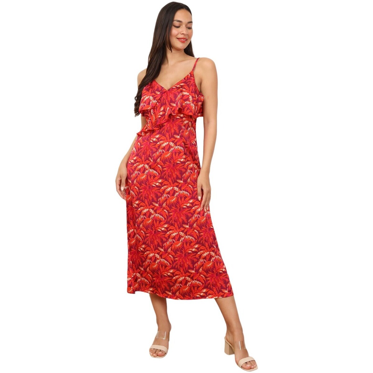 Kleidung Damen Kleider La Modeuse 71007_P166370 Rot