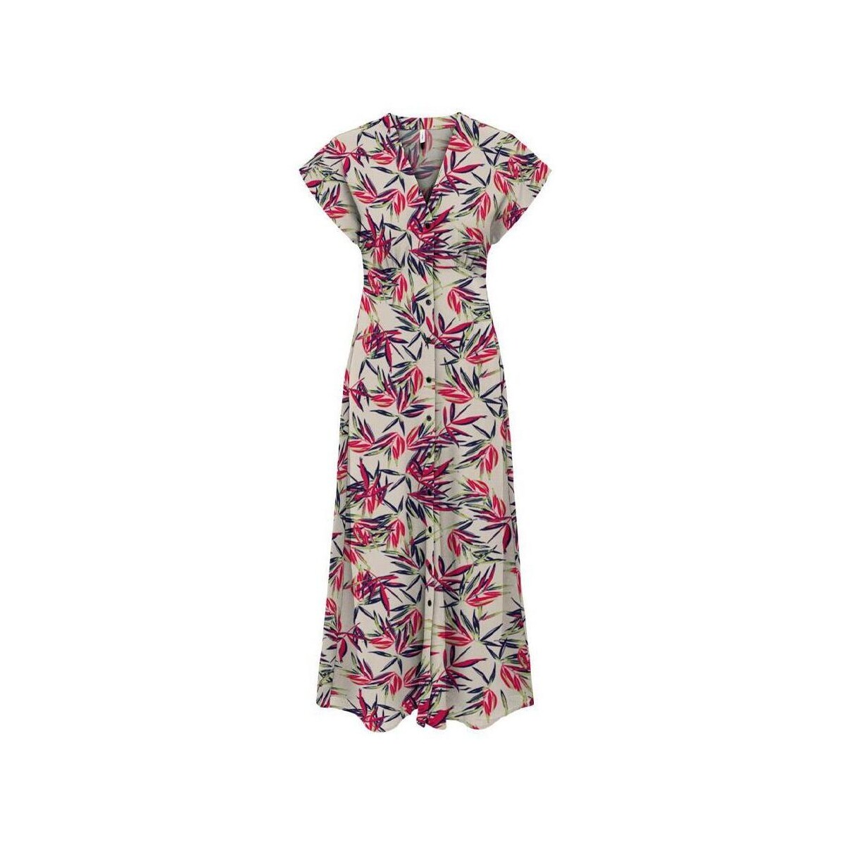 Kleidung Damen Maxikleider Only 15317842 Weiss