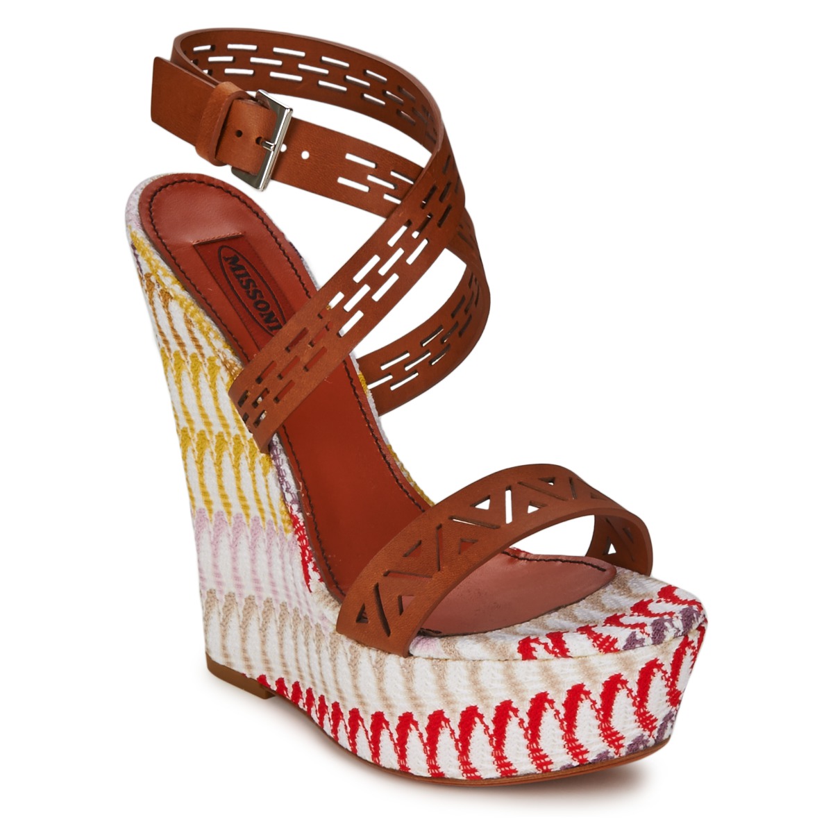 Schuhe Damen Sandalen / Sandaletten Missoni XM015 Braun / Multicolor