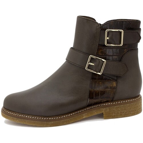 Schuhe Damen Low Boots Gasymar 9927 Braun