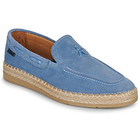 Schuhe Herren Leinen-Pantoletten mit gefloch Pellet VALENTIN Blau