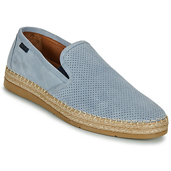 Schuhe Herren Leinen-Pantoletten mit gefloch Pellet VADIM Blau / Grau