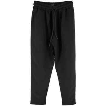 Ko Samui Tailors  Hosen Schwarze Leinenhose mit lockerer Passform günstig online kaufen