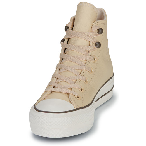 Converse CHUCK TAYOR ALL STAR LIFT PLATFORM WEATHERIZED LEATHER Beige