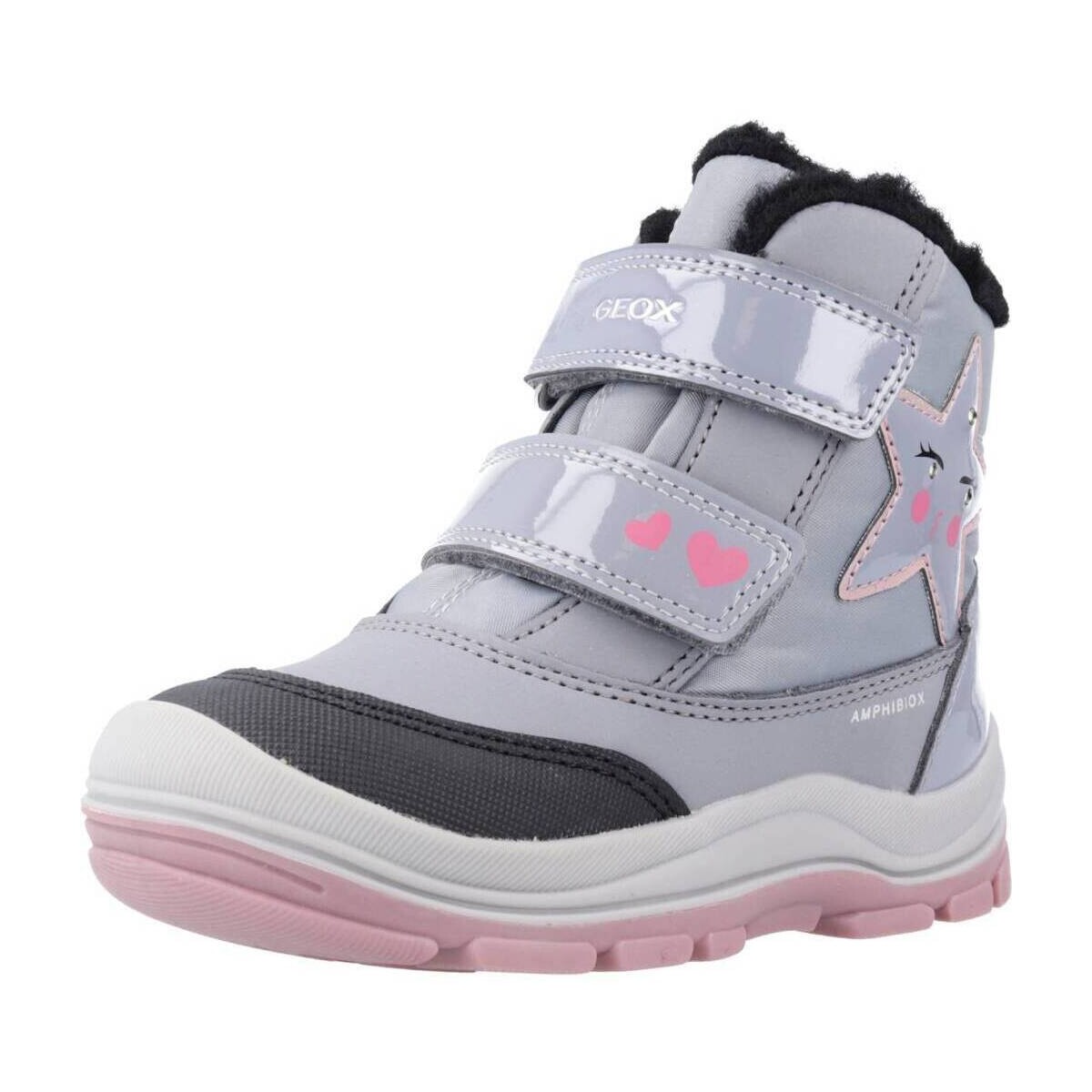 Schuhe Mädchen Stiefel Geox B FLANFIL GIRL B ABX Grau