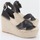 Schuhe Damen Leinen-Pantoletten mit gefloch Clara Duran PLATAFP5CD Schwarz