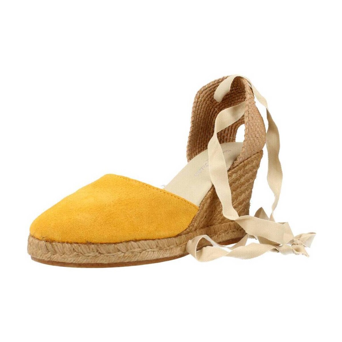 Schuhe Damen Leinen-Pantoletten mit gefloch Clara Duran VALENSER4CD Gelb