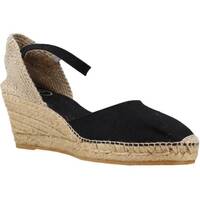 Schuhe Damen Leinen-Pantoletten mit gefloch Toni Pons CALDES Schwarz