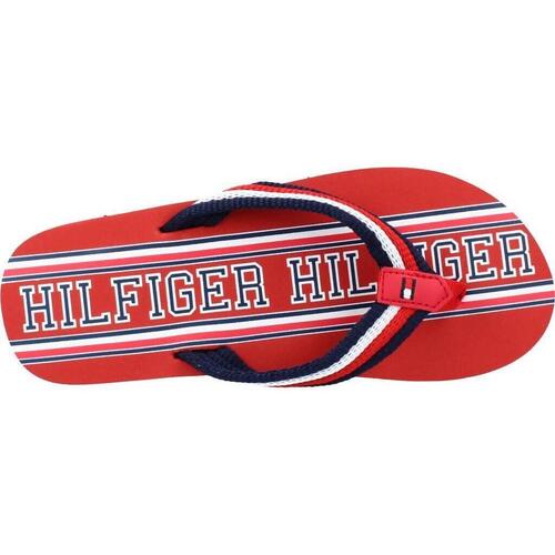 Tommy Hilfiger LOGO PRINT FLIP FLOP Rot