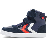 Schuhe Kinder Sneaker hummel Baskets cuir enfant  Slimmer Stadil High Blau