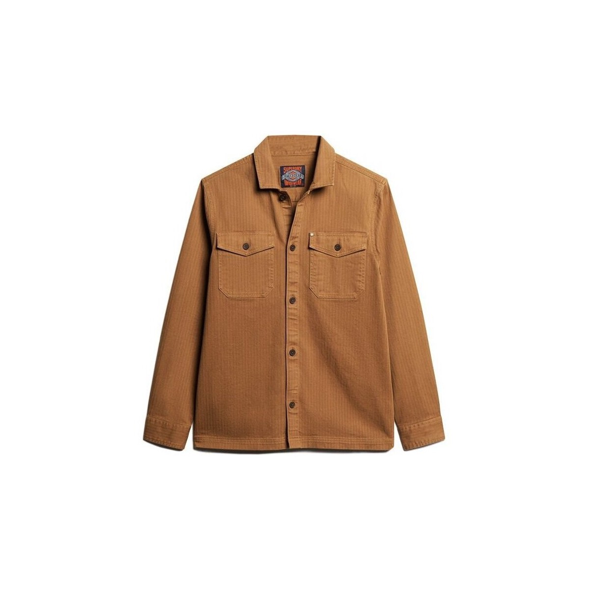 Kleidung Herren Langärmelige Hemden Superdry Surchemise  Merchant Store Braun