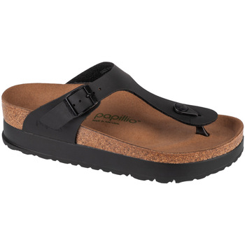 Schuhe Damen Zehensandalen Birkenstock Papillio Gizeh Platform Vegan Schwarz