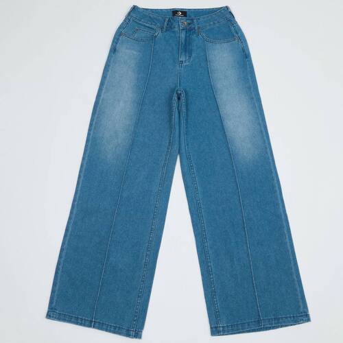 Kleidung Damen Hosen Converse DENIM WIDE LEG PANT Blau