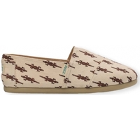 Schuhe Damen Leinen-Pantoletten mit gefloch Paez Gum Classic W - Print Wild Aligator Beige