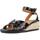 Schuhe Damen Sandalen / Sandaletten Geox D ISCHIA CORDA Schwarz