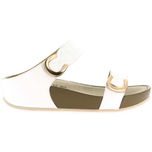 Schuhe Damen Sandalen / Sandaletten Grunland Dira sandalo con zeppa Weiss
