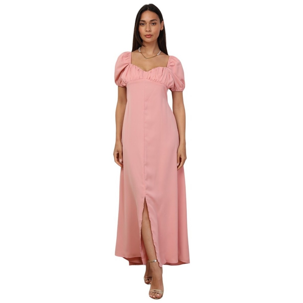 Kleidung Damen Kleider La Modeuse 71041_P166540 Beige