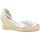 Schuhe Damen Leinen-Pantoletten mit gefloch Clara Duran VALENMETCD Silbern