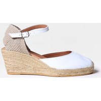 Schuhe Damen Leinen-Pantoletten mit gefloch Toni Pons COSTA-5 Weiss