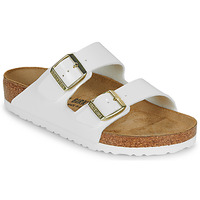 Schuhe Damen Pantoffel BIRKENSTOCK Arizona BF Patent White Birko-flor / Weiss
