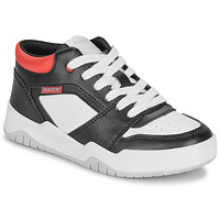 Schuhe Kinder Sneaker Low Geox J PERTH BOY Schwarz / Weiss / Rot