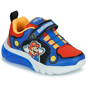 Schuhe Jungen Sneaker Low Geox J CIBERDRON BOY Blau / Rot