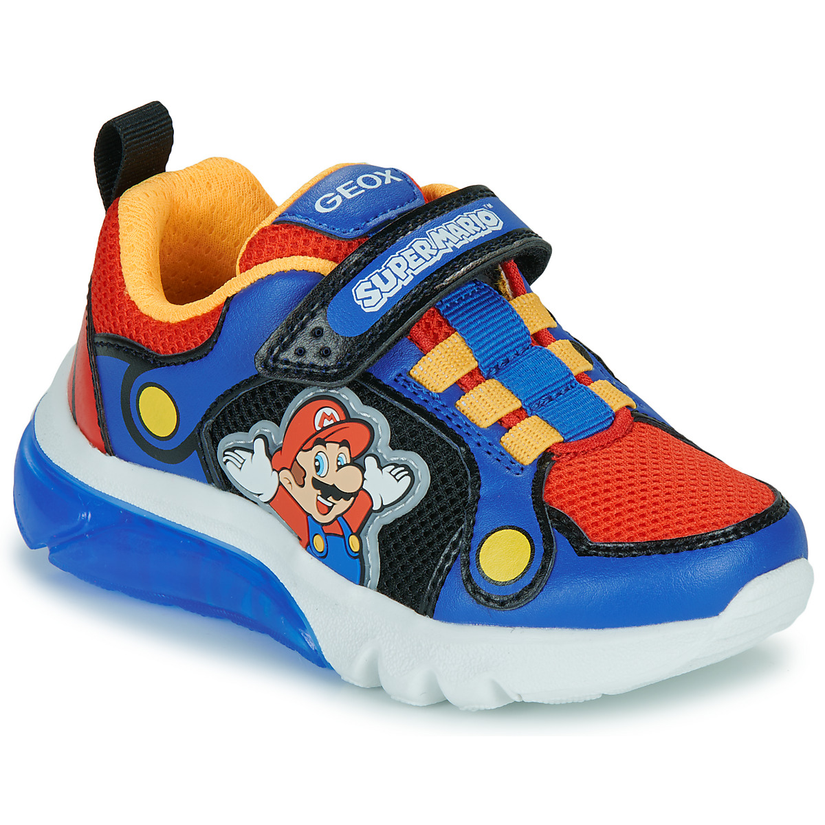 Schuhe Jungen Sneaker Low Geox J CIBERDRON BOY Blau / Rot