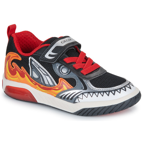 Schuhe Jungen Sneaker Low Geox J INEK BOY Rot / Schwarz