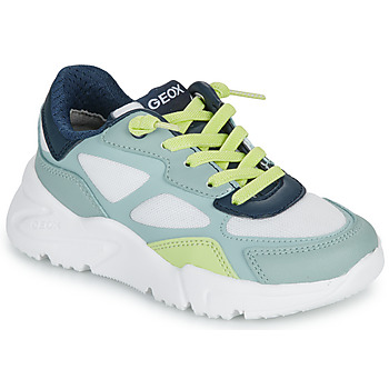 Schuhe Kinder Sneaker Low Geox J LOFTUS BOY Weiss / Grün / Marine