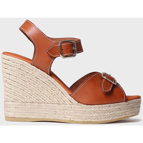 Schuhe Leinen-Pantoletten mit gefloch Toni Pons OLGA Braun