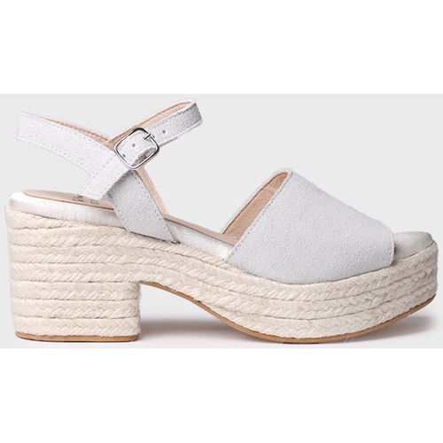 Schuhe Damen Leinen-Pantoletten mit gefloch Toni Pons SERENA Beige