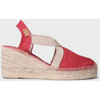 Schuhe Damen Leinen-Pantoletten mit gefloch Toni Pons TODA-NT Rot